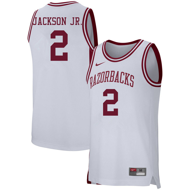 Men #2 Vance Jackson Jr. Arkansas Razorbacks College Basketball Jerseys Sale-White